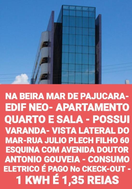 Na Beira Mar De Pajucara- Edif Neo- Apartamento Quarto E Sala- Tem Varanda - Vista Lateral Do Mar- Rua Julio Plech Filho 60 Esquina Com Avenida Doutor Antonio Gouveia - Consumo Eletrico E Pago No Ckeck-Out 1Kwh E 1,35 Reias Maceió 외부 사진
